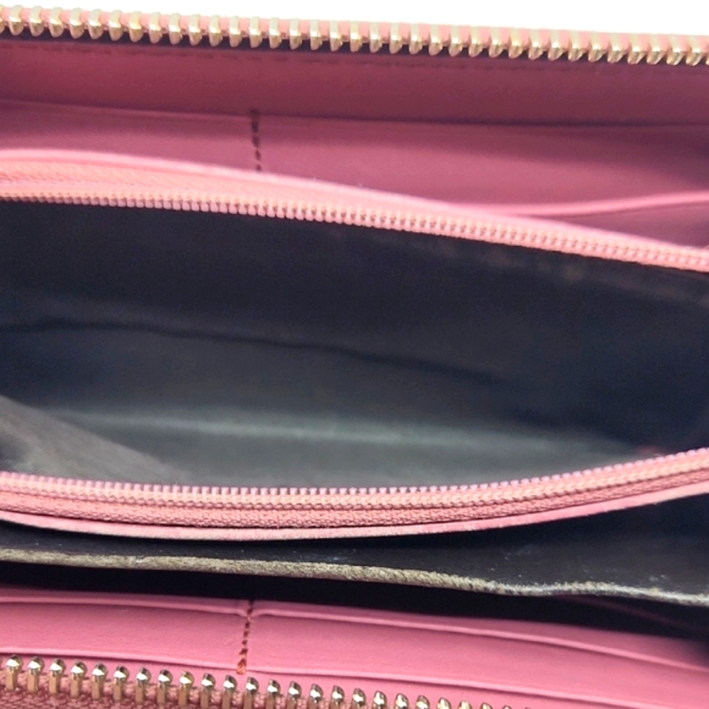 Gucci Rose Pink Long Zip Wallet with Gold Emblem See Description - Picture 9 of 11